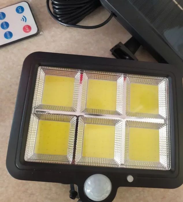 Фонарь уличный светильник прожектор solar с датчиком движения cl bk100