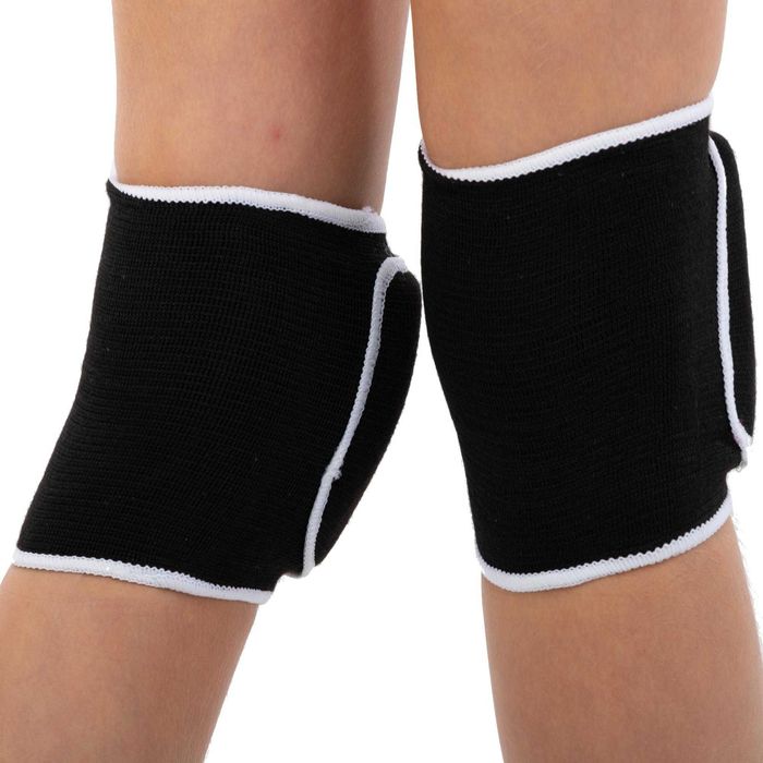 Наколінники спорт дитячі для танців та гімнаст XS 2шт чорний/блакитні