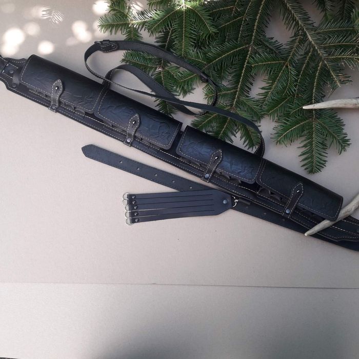 Патронташ шкіряний однорядний