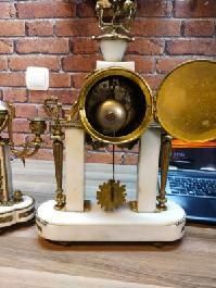 Zegar kominkowy brąz złocony antyk XIXwiek Empire