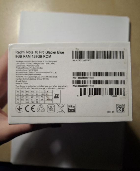 Telefon xiaomi redmi note 10 pro 128gb/8gb