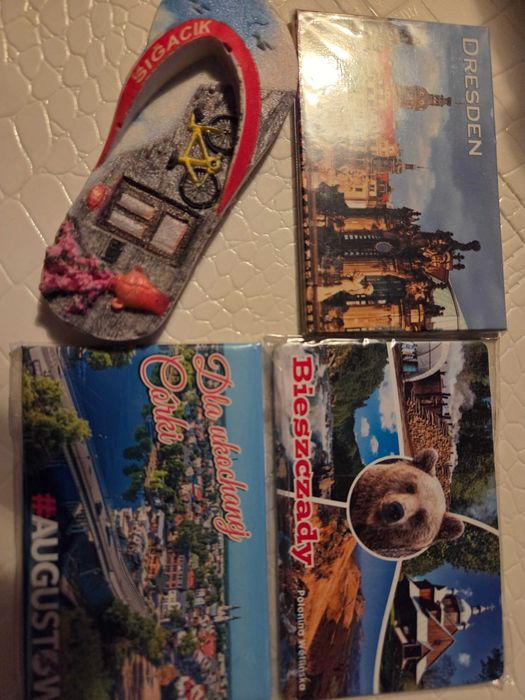 4 nowe magnesy sigacik,  Augustów, bieszczady, dresno