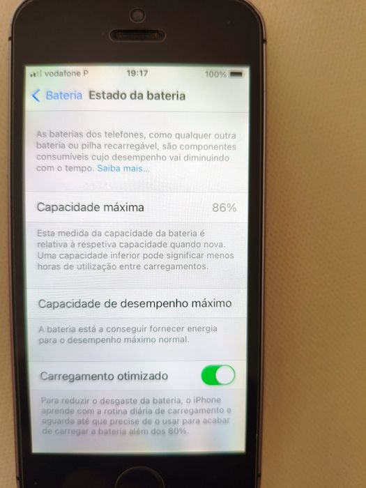 iPhone 5 SE, 64GB, bateria 86%, bom estado