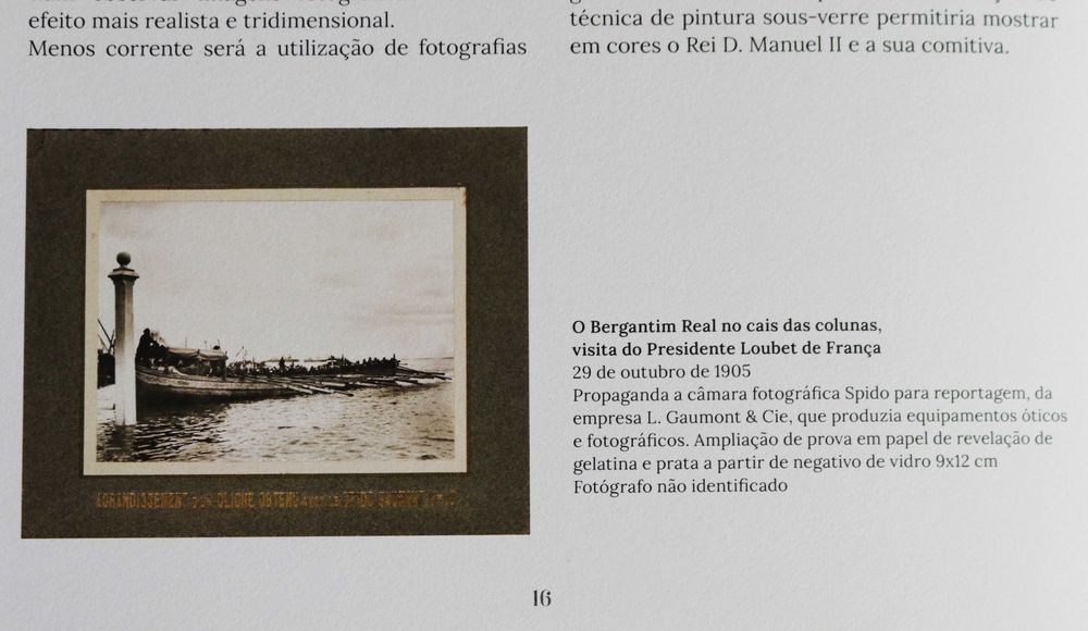 Presidente Loubet em Portugal 1905 grande foto c/publicidade, rara