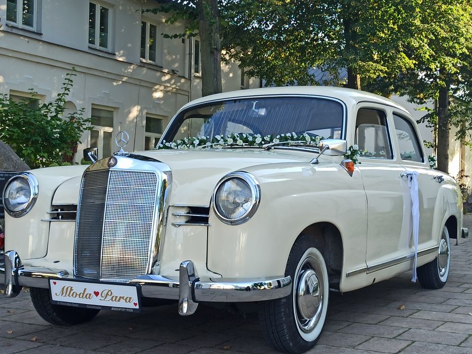Zabytkowy mercedes na ślub-klasyk z 1957 roku