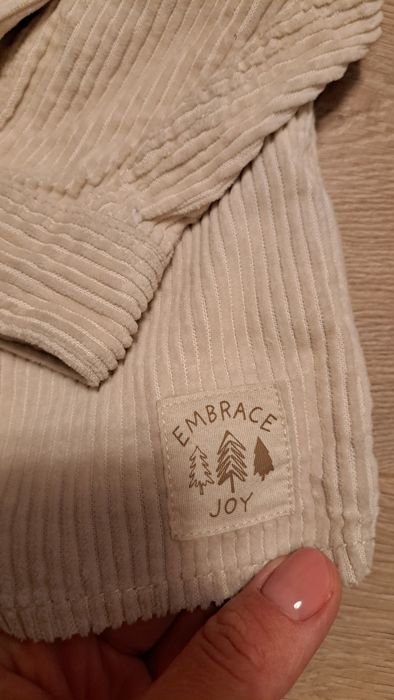 Koszula sztruksowa ecru rozmiar 122 h&m