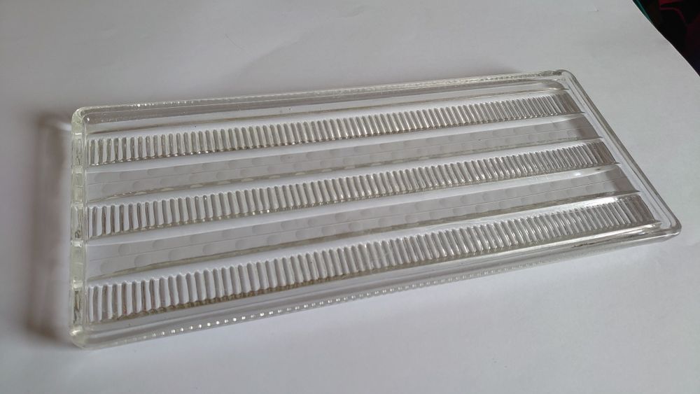 Taca szklana serwisowa Vintage PRL DDR 31.5x13.5cm