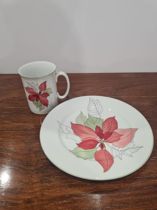 Spal prato e caneca Flor de Natal