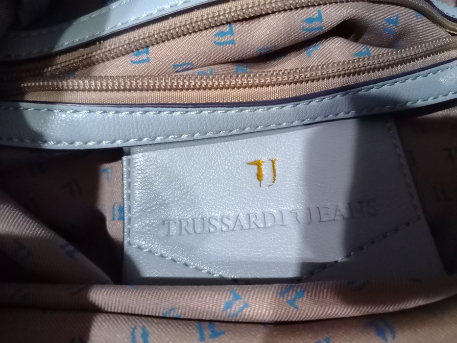 Torebka Trussardi Jeans – oryginalna, jasnoniebieska
