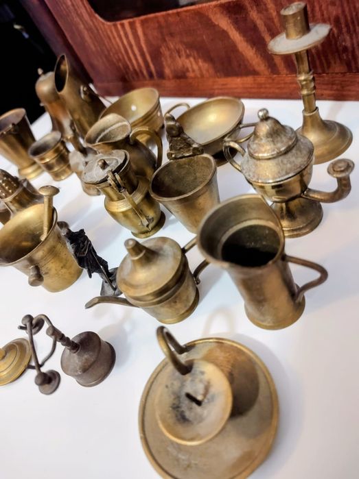 Mosiężne miniaturki 22 szt.