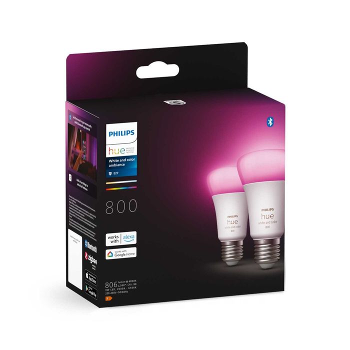2x Żarówka LED Philips Hue White and Colour Ambiance E27 806lm