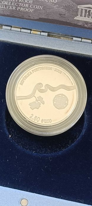 Moeda prata coleção colecionador proof alto douro vinhateiro