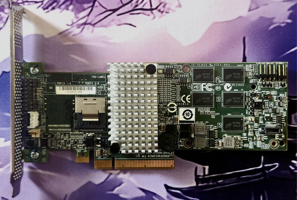 RAID контролер LSI MegaRAID SAS 9260-8i HP Smart Array P222 Mini SAS кабель CacheVault акумулятор PCI-E SAS SATA сервер