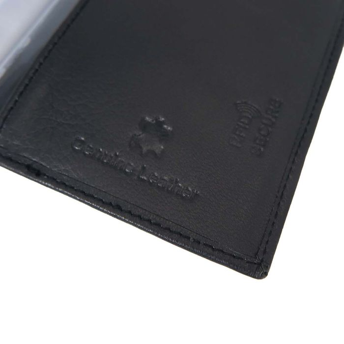 skórzane etui z systemem   granatowy rfid