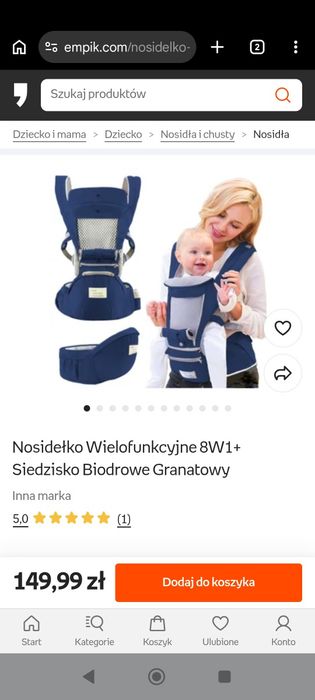 Nosidełko ergonomiczne