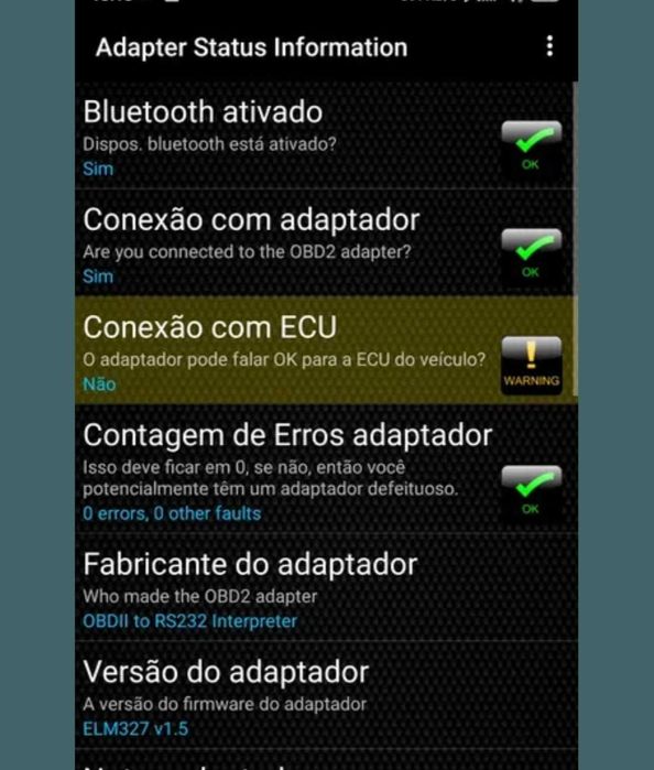 Interface diagnostico OBDII elm327 VR 1.5 selado centralina ECU