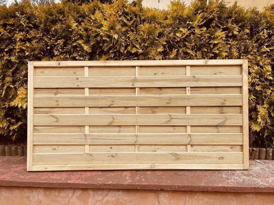 Płot Pergola Drewniana 180 cm x 90 cm Niski Płot Tarasowy Ogrodzenie