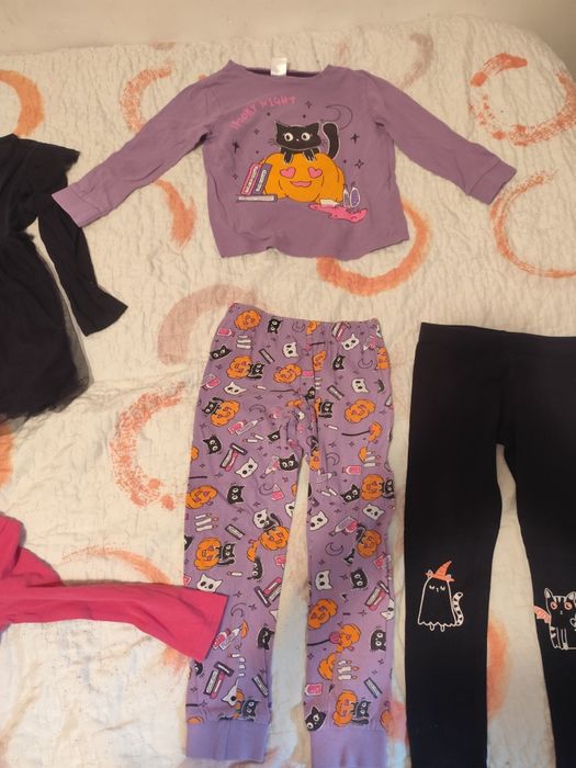 Zestaw halloween dziewczęcych ubranek 98/104