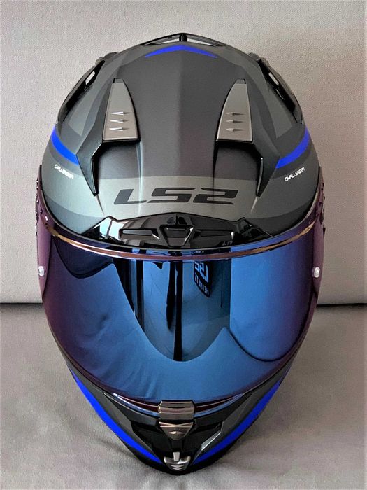 Capacete NOVO LS2 Challenger Titanio matt_blue (44% DESCONTO) Tam XS