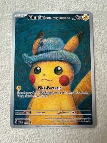 Pikachu with grey felt hat Pokemon (kapelusznik)