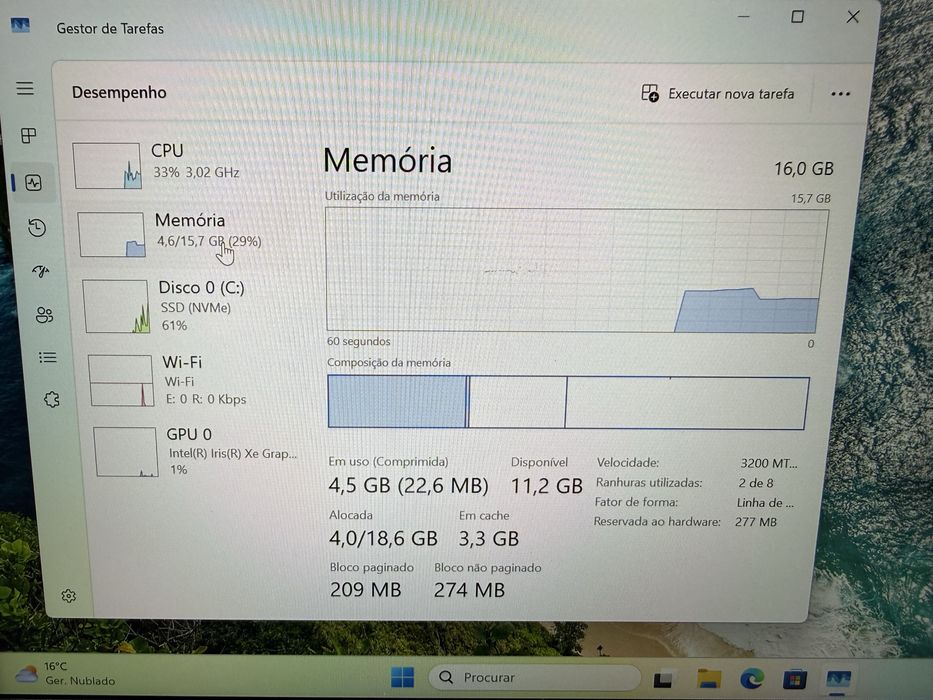 Portátil DELL Latitude 5320 13.3’ i5 11th 16GB RAM 512GB M2