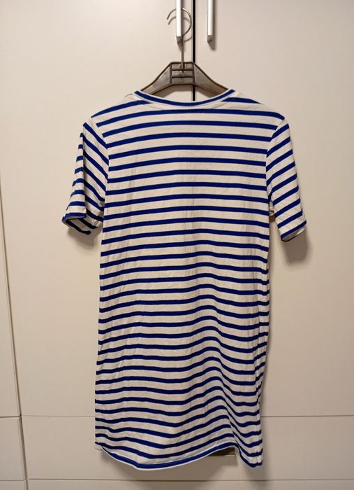 H&M Mama sukienka ciążowa w paski biało -niebieska  rozmiar S