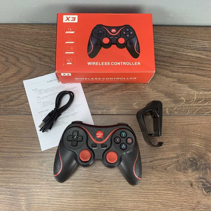 Геймпад бездротовий Bluetooth X3 Black Чорний