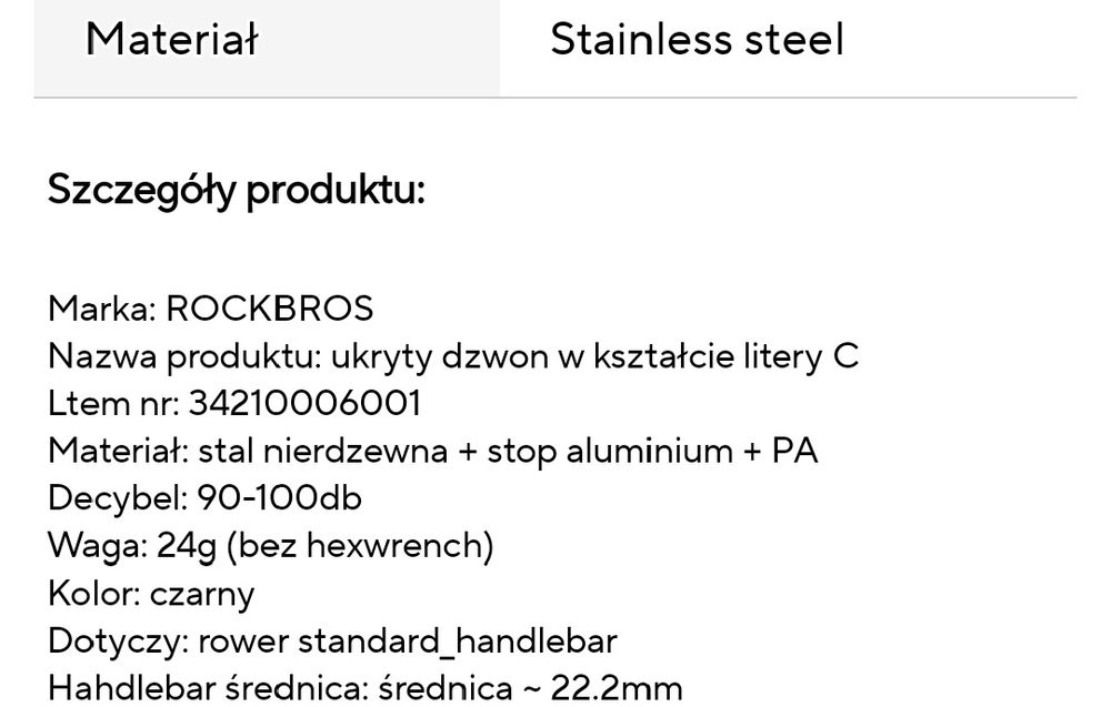 Rockbros-markowy metalowy dzwonek rowerowy/22,2mm średnica kierownicy
