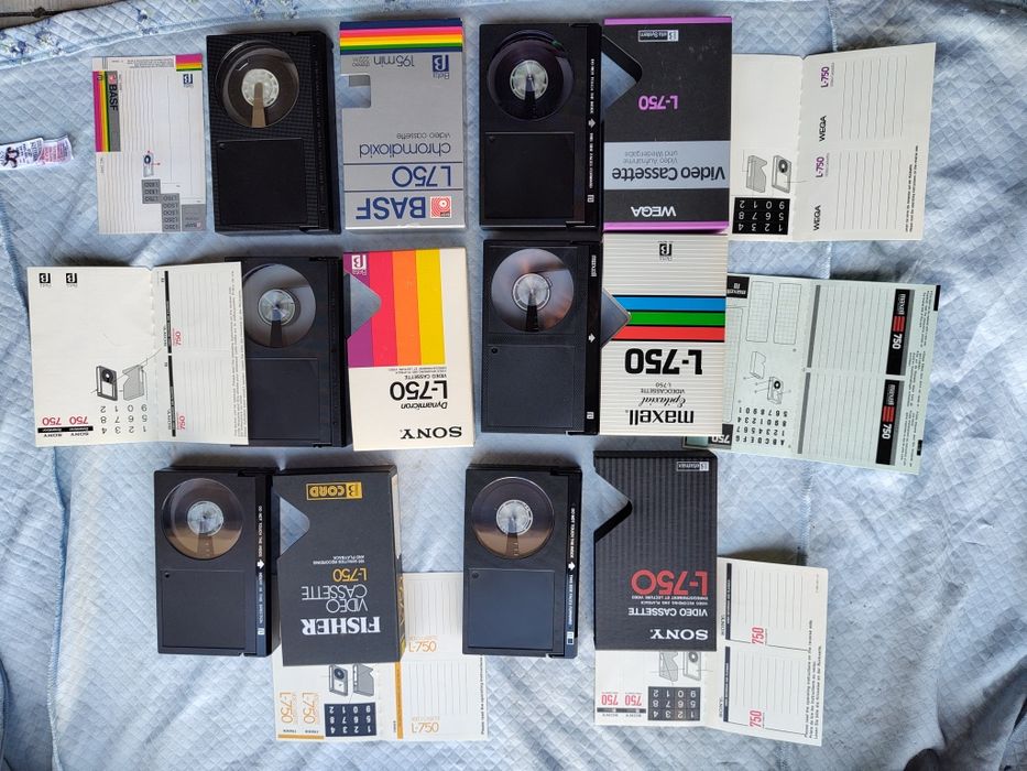 Kaseta Video Beta betamax cassetta Sony Maxwell BASF Fisher Wega