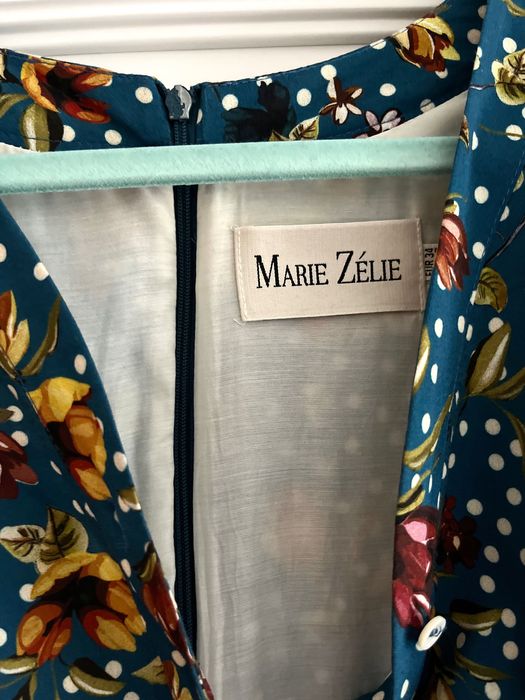 MARIE ZELIE piękna sukienka w kwiatki XS