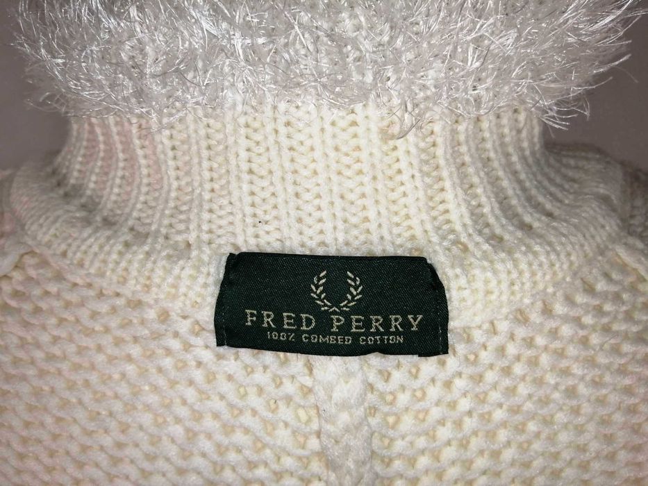 FRED PERRY Narzutka Ponczo Damskie Bawełna Czesana 100% Super Stan