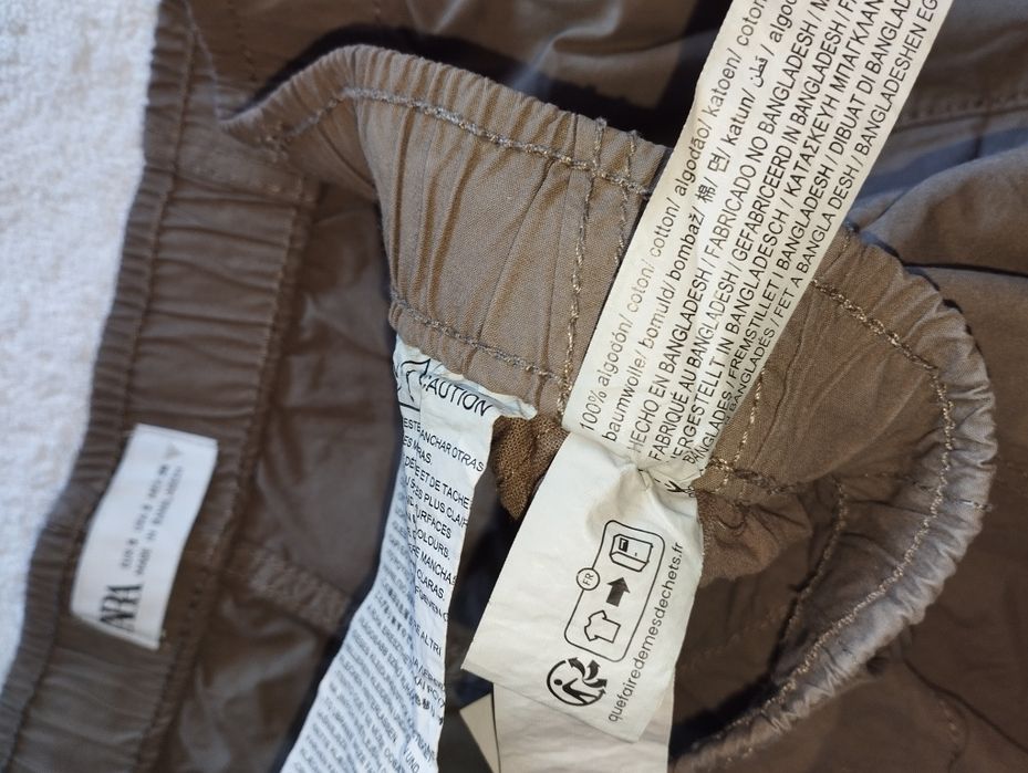 ZARA beżowe joggery S (oversize)  styl i komfort w jednym