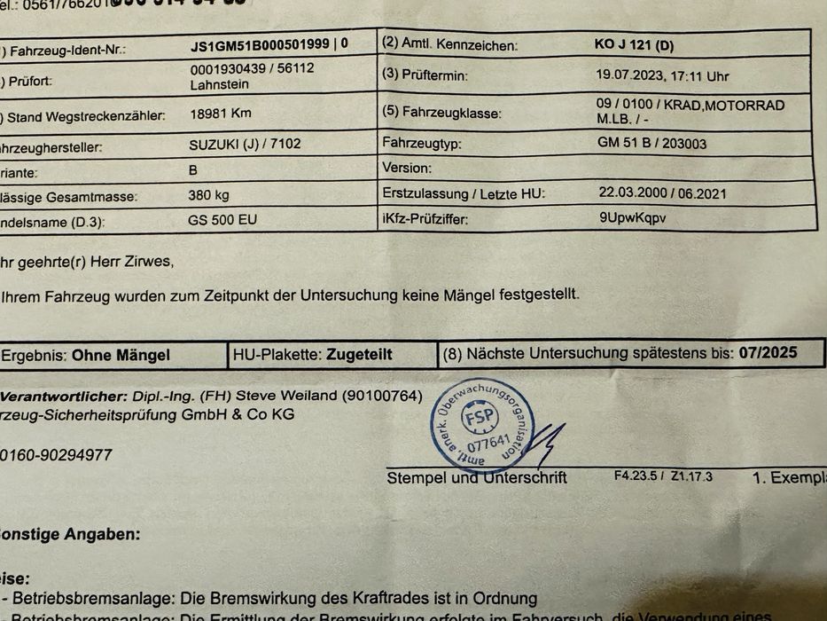 Suzuki Gs500 мото з європи (2550$)