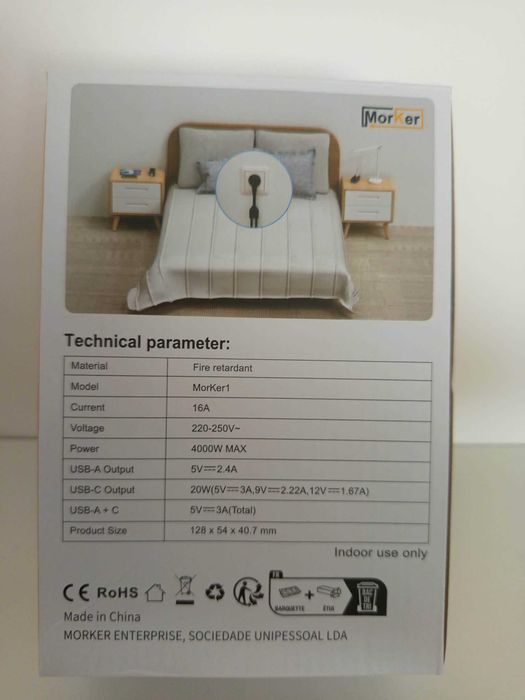 Listwa zasilająca MorKer1 Power Strip (2x USB-A + 2x USB-C)