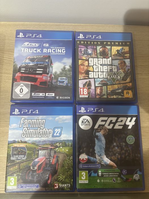 Konsola PlayStation 4 PS4 Slim 500GB 2 pady oraz 4 gry