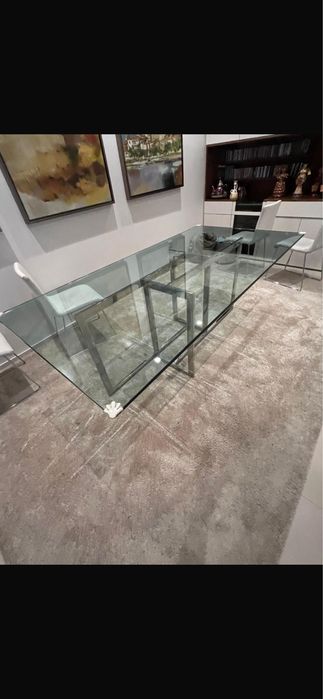 Mesa vidro e inox
