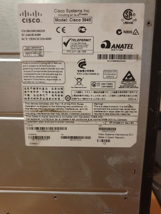Маршрутизатор Cisco 3945 c программным обеспечением
