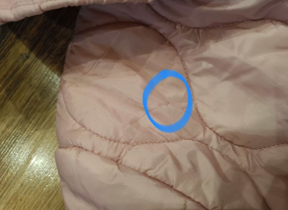 RESERVED kurteczka kurtka pikowana przejściowa różowa z kapturem 152