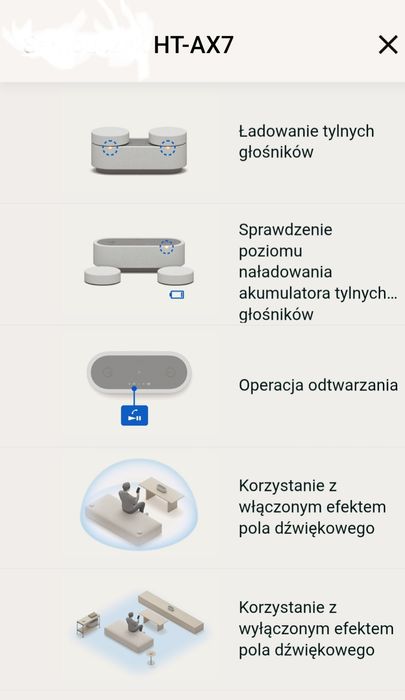 SONY  HT-AX7 Przenośny kinowy system audio 360