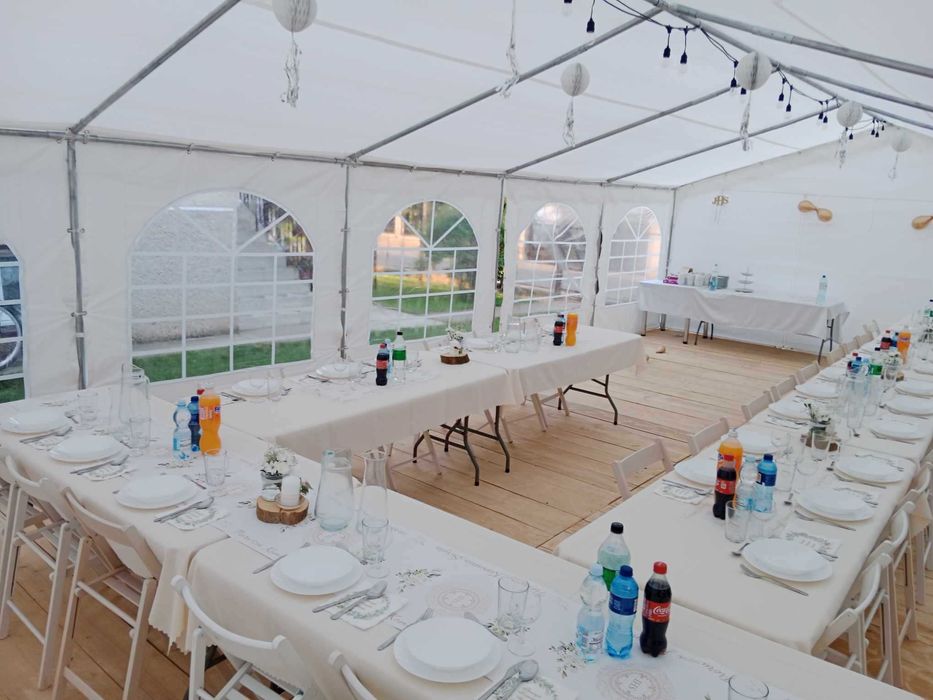 Wynajem namiotów imprezowych, krzeseł, stolików, zastawy stołowej