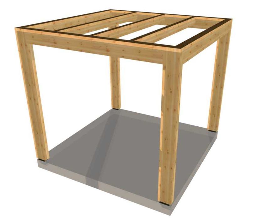 Pergola altana rzymska Eko 300x300cm wolnostojąca masywna