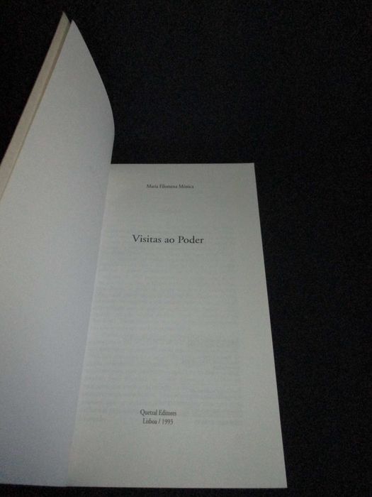 Livro Visitas ao Poder Maria Filomena Mónica 1ª edição