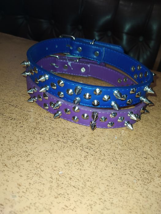 Ошийник з шипами для собак, еко шкіра
99