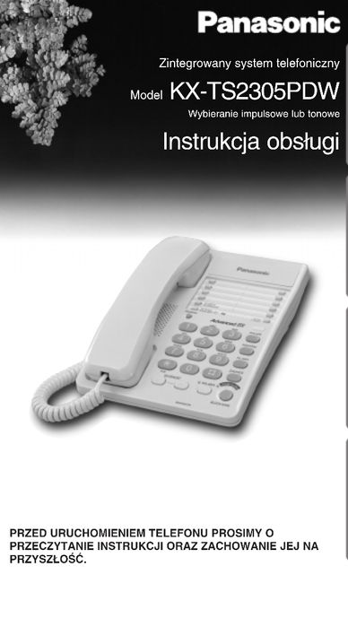Telefon stacjonarny Panasonic KX-TS2305PDW zestaw głośnomówiący