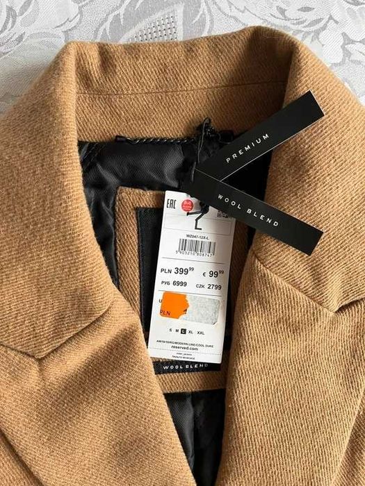 Płaszcz męski Reserved wełna premium L