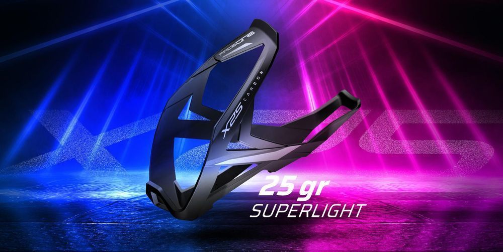 Koszyk Bidonu Raceone X25 Carbon Czarno-Srebrny