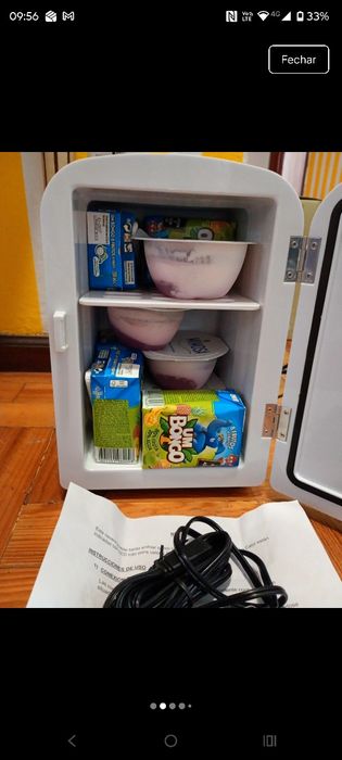 Mini frigorífico portátil auto e casa (aquece e resfria)