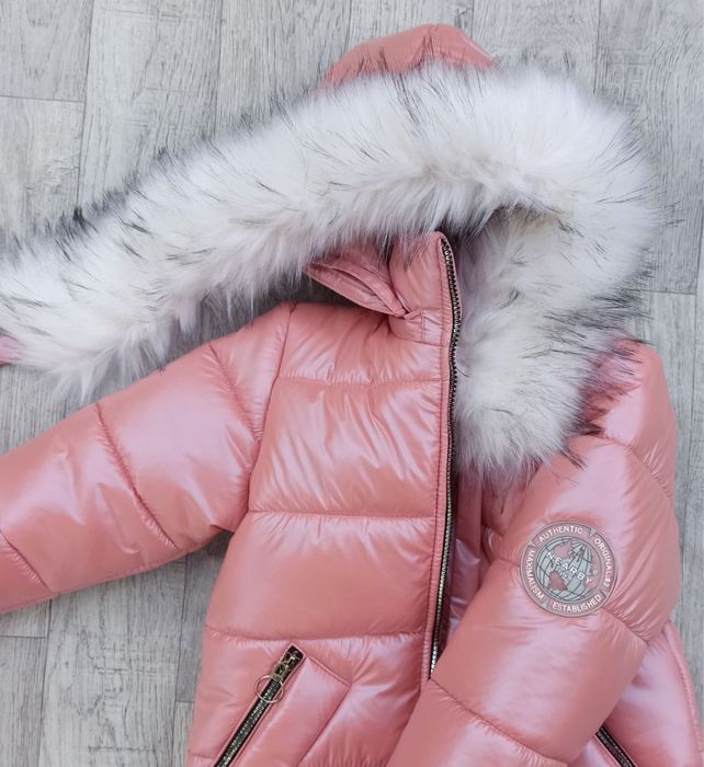 Зимова куртка пуховик дівчинка 116, 122 , 128, 134 см