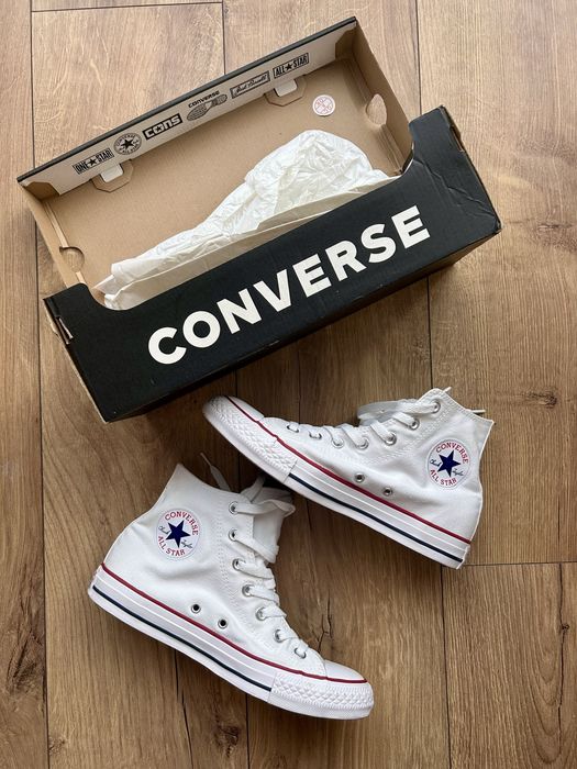 Converse długie białe trampki all star