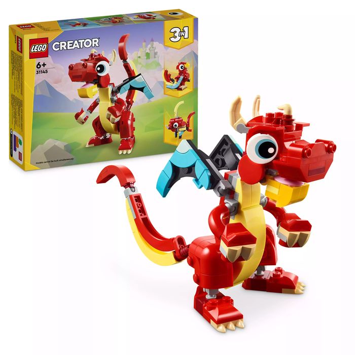 LEGO Creator 3 w 1 Czerwony smok 31145 (4 sztuki). LEGO